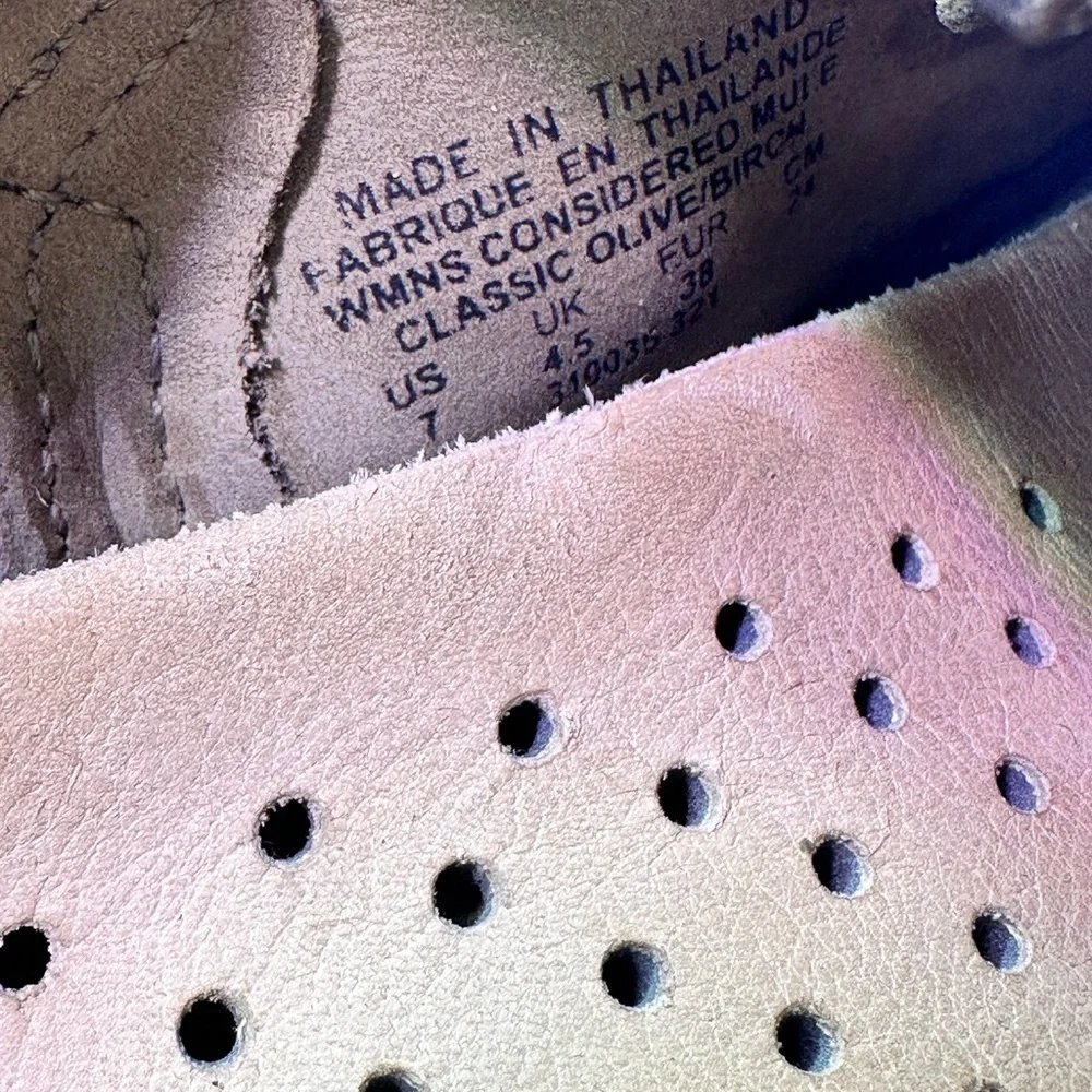 Nike Women's Taupe Suede & Cream Woven Mule